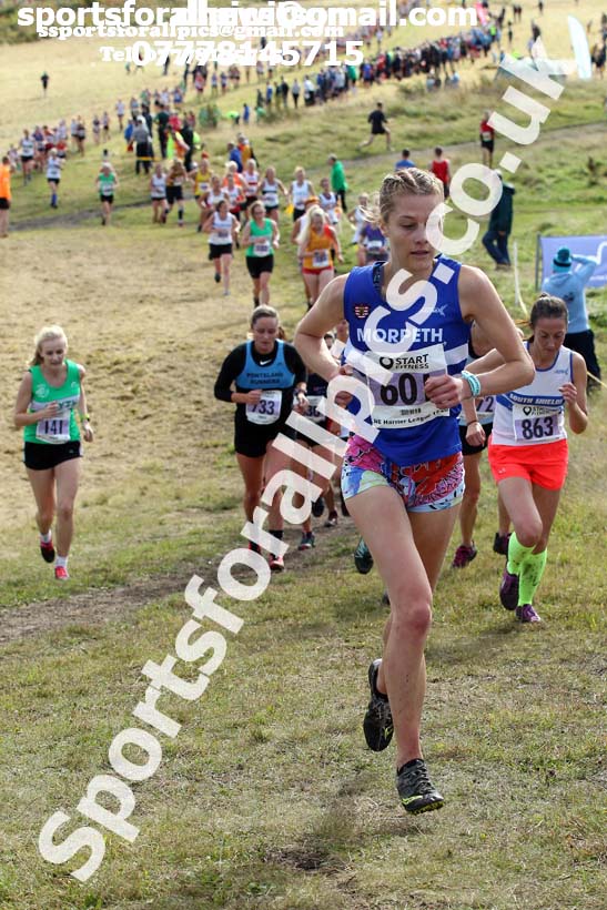 Senior womens 2019 Start Fitness Harrier League, Wrekenton, Gateshead. Photo: David T. Hewitson/Sports for All Pics